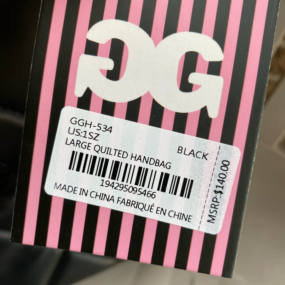 GILDA PARIS Chic Black Quilted Shoulder Bag NWT - Picture 5 of 11